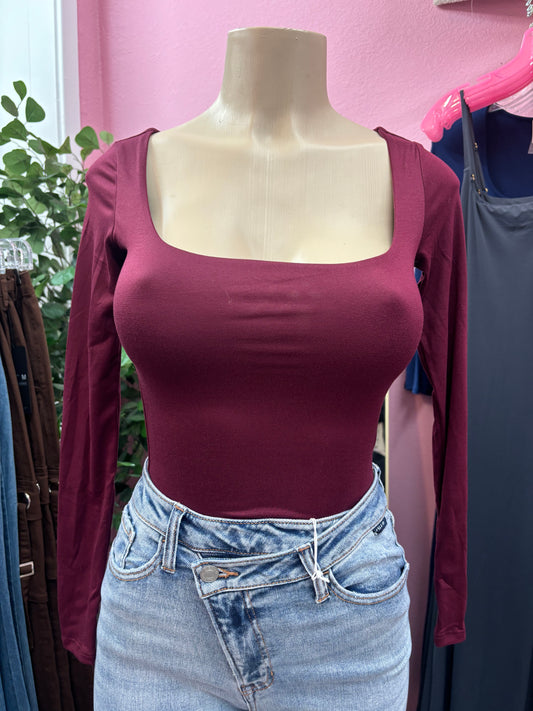 Square neck top