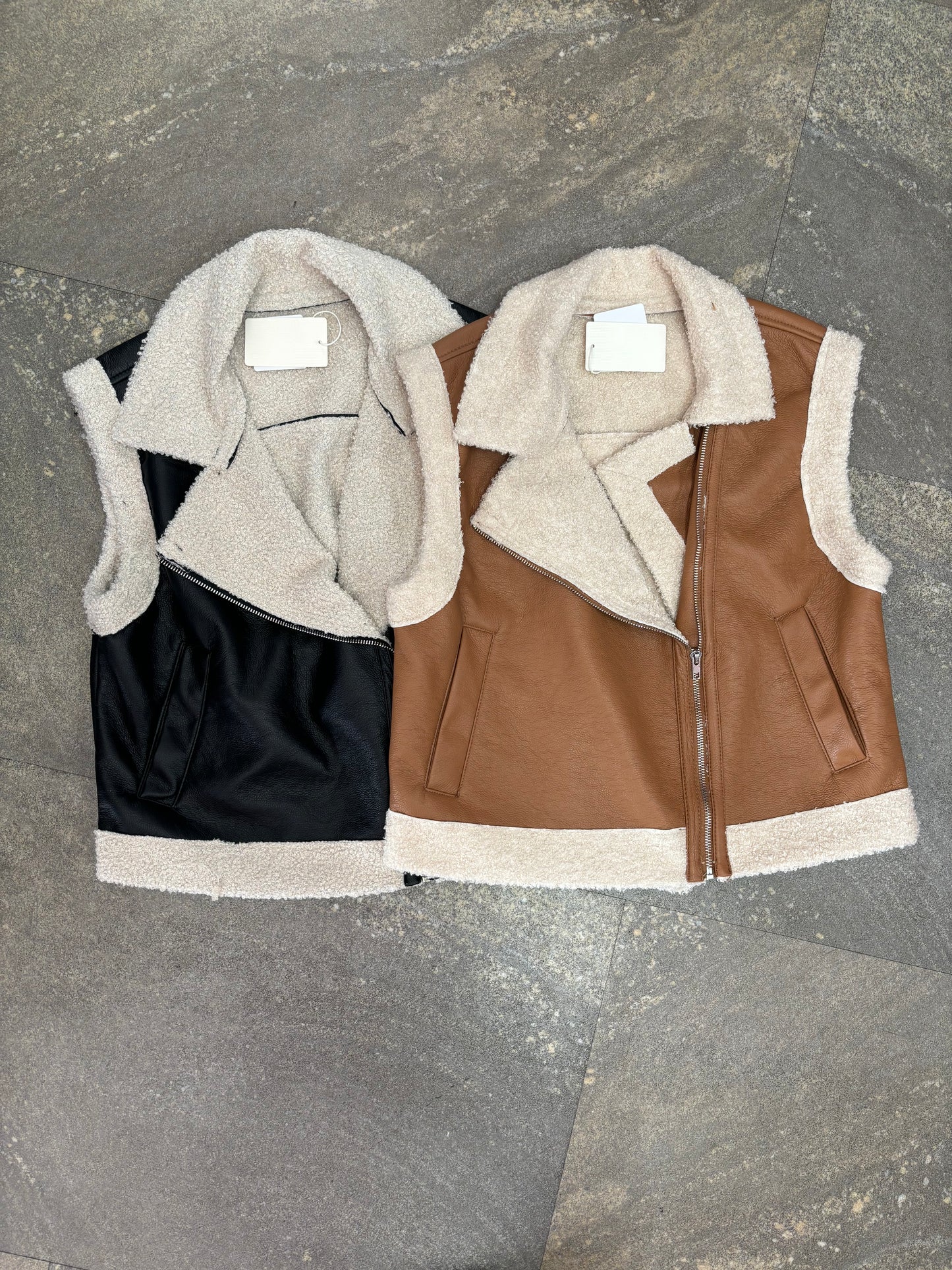 Faux Sherpa vest